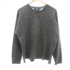 トミーヒルフィガー TOMMY HILFIGER ニット 長袖 セーター クルーネック ウール L グレー 灰色 /IU