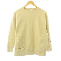 チャンピオン CHAMPION Reverse Weave Big Crewneck Sweatshirt﻿ スウェット トレーナー 長袖 クルーネック ロゴ 刺繍 S ベージュ C8-S003 /KU