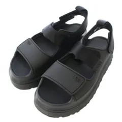 アグ オーストラリア UGG australia W GOLDENGLOW Wゴールデングロウ ストラップサンダル 厚底 ロゴ US6 23cm 黒 ブラック F27424L /BB