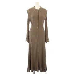 スナイデル SNIDEL リブニットドレス ワンピース ロング 長袖 ONE ブラウン SWNO214080 /TK