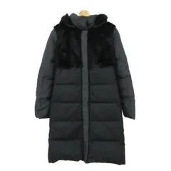 エムプルミエブラック ダウンジャケット ジャンパー アウター ロングコート ファー レディース 38サイズ ブラック M-PremierBLACK 【中古】