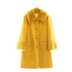 ケイトスペード KATE SPADE ウール フェイクファー コート アウター 4 イエロー NJMUA193 /DF ■OSのサムネイル