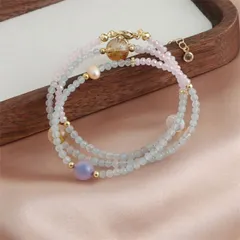 4mm天然石ブレスレット ストロベリークォーツ (T)