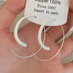 シンプルサークルピアス 太めメタルイヤリング (T)