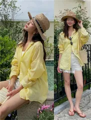 縦ストライプ長袖シャツ (T)