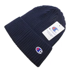 チャンピオン CHAMPION タグ付き ニットキャップ ビーニー ネイビー /UO