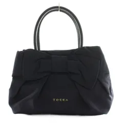 トッカ TOCCA WRAP RIBBON MINI TOTE ミニトートバッグ ハンド 紺 ネイビー /SS ■OS ■SH