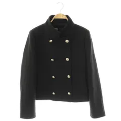 ザラ ZARA ハイネック ダブルブレストジャケット EUR M 黒 ブラック /CX ■OS