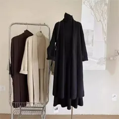 カーディガン ロングスカート ニットトップス (T)