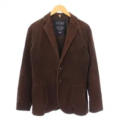 アルマーニ ジーンズ ARMANI JEANS テーラードジャケット ブレザー アウター シングル 総裏地 コーデュロイ EU44 茶 ブラウン /BBのサムネイル
