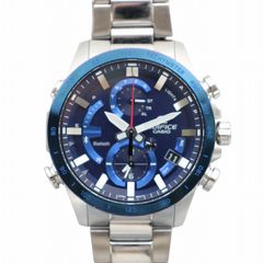 Casio EDIFICE Bluetooth Mobile Link Watch, Radio-Controlled, Solar-Powered, Chronograph, Date Display, Metal Band, Silver, EQB-900/XZ, Model GY18