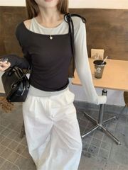 2025SS】 マシュマロスリーブ Tシャツ ジェンヌ オフショル 白 S
