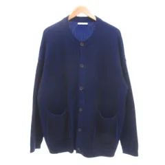 ザラ ZARA ポケット ニット カーディガン L-XL ブルー ブラック /UO