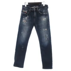 ディーゼル DIESEL THOMMER-T デニム パンツ ジーンズ スキニー ダメージ加工 29 青 ブルー