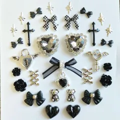 No.391　地雷系　ゴシック　サブカル　量産型　ネイルパーツ　まとめ売り