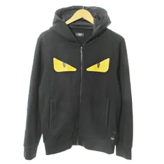 フェンディ FENDI シルヴィア期 17AW バグズアイ モンスター ジップパーカー スウェット 44 黒 ブラック 1104 ■MNK2のサムネイル