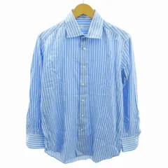 アーバンリサーチ ドアーズ URBAN RESEARCH DOORS 美品 近年 シャツ ストライプ 長袖 41 水色 白 ライトブルー ホワイト 0715