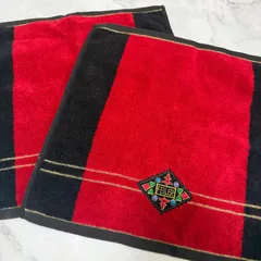 FEILER フェイラー レッド 赤 タオル タオルハンカチ フェイスタオル 2枚セット まとめ売り