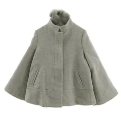 ロデオクラウンズ Rodeo Crowns ジャケット スタンドカラー ラビットファー フレアスリーブ 起毛 グレー S