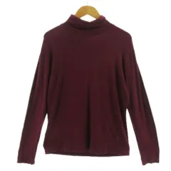 バーニーズニューヨーク BARNEYS NEW YORK カットソー Tシャツ 長袖 ロンT タートルネック 日本製 エンジのサムネイル