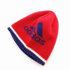 アディダス adidas ニットキャップ ビーニー トリコロールカラー F 赤系 /UO ■GY99