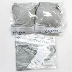 カルバンクライン CALVIN KLEIN タグ付き ブラ ショーツ 2点セット グレー XL L