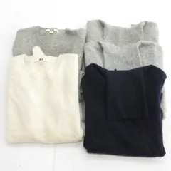 ユニクロ UNIQLO カシミヤ 100％ ニット セーター クルーネック タートルネック 5点セット S M