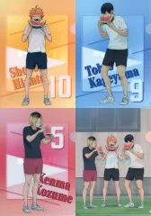 【中古】クリアファイル 全4種セット オリジナルA5クリアファイル 「ハイキュー!!×セブンイレブン キャンペーン」 対象チョコレート購入特典