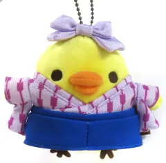 【中古】キーホルダー キイロイトリ(道後) ぶらさげぬいぐるみ 「リラックマ」 おみやげどころ りらっくまの湯 道後限定