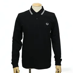 大人気が高黒色とグレーいフレッドペリー FRED PERRY ポロシャツ 長袖 Polo M3636