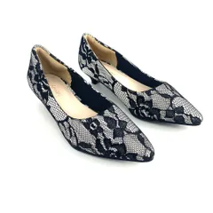 新品 3cm ローヒール パンプス モノトーンレース 22cm ポインテッドトゥ 美脚 クッションインソール 歩きやすい 疲れにくい 上品 フェミニン きれいめ 　上品　滑りにくい 　定番 　レディース 　通勤 デイリー 人気 安心設計  履きやすい　かわいい