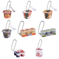 【中古】キーホルダー 全8種セット 「雪印メグミルク ミニチュアチャーム ～ヨーグルト＆デザートシリーズ～」