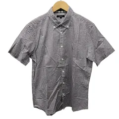 Burberry LONDON(バーバリーロンドン) 半袖シャツ サイズL メンズ - パープル×白×グレー チェック柄