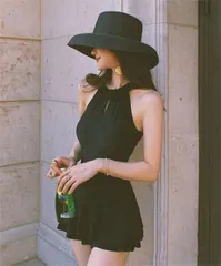 個性的 ユニーク セクシー 背中透け感ワンピース 水着 薄手盛り胸 水着[K](T)