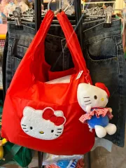 ハローキティ 赤 バッグ + キーホルダー ぬいぐるみ
