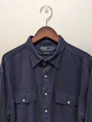 Polo by Ralph Lauren　ポロバイラルフローレン　シャツ　ワークシャツ　ウール　コットン　長袖　XL