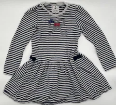 【新入荷!!】☆セット割対応☆ ミキハウス キッズ 長袖 薄手 ワンピース 140cm （1354）