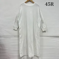 フォーティファイブ・アール コットン 長袖 Aライン クルーネック 無地 ワンピ ロゴ ポケット レディース - ISItems【USED】【古着】【中古】50149302