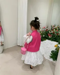 種類10：ローズレッド/100cm/ベスト 洗練された肌にやさしいロングスカート2点セット (T)