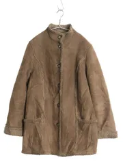 【お得なクーポン配布中!】 エルエルビーン ハーフ コート レディース M / 古着 裏 ボア パイル フリース ライナー フェイク ムートン レザー シープスキン ジャケット