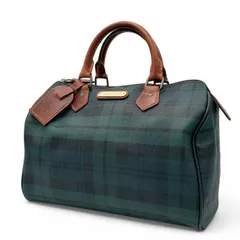 POLO RALPH LAUREN ポロラルフローレン ミニボストンバッグ ハンドバッグ ブラックウォッチ チェック柄 PVC レザー オールド ヴィンテージ 手提げ グリーン 緑 旅行 トラベル