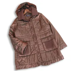 Topys トピーズ アトリエドール 秋冬 光沢♪ 刺繍 フーディー 中綿 キルティング コート Sz.F　レディース