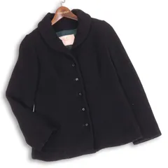 Sybilla シビラ 秋冬 アンゴラ混 ウール★ ショールカラー ジャケット Sz.M　レディース 黒のサムネイル