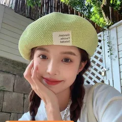 種類1：ホワイト ベレー帽　デザイン　春夏　レディース　ファッション　オシャレ　かわいい (T)