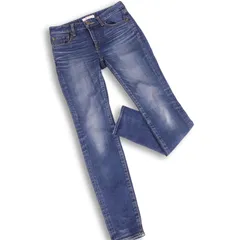 MOUSSY マウジー WF Rebirth embroidery SKINNY★ USED加工 デニム ストレッチ スキニー パンツ ジーンズ Sz.25　レディース