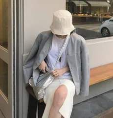 バケットハット　デザイン　春夏　レディース　ファッション　オシャレ　UVカット (T)