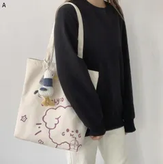 種類1：A クマデザイン大容量帆布トートバッグ (T)