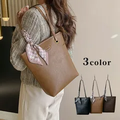 スカーフ付き大容量トートバッグ (T)