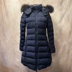 ✨TATRAS タトラス LAVIANA ラビアナ ロングダウンコート 01 レディースS相当 ネイビー フードファー付 グースダウン ウール混 防寒性◎ イタリアブランド 通勤 通学✨ 655のサムネイル