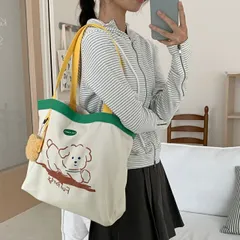 種類3：C 大容量帆布トートバッグ　犬デザイン (T)